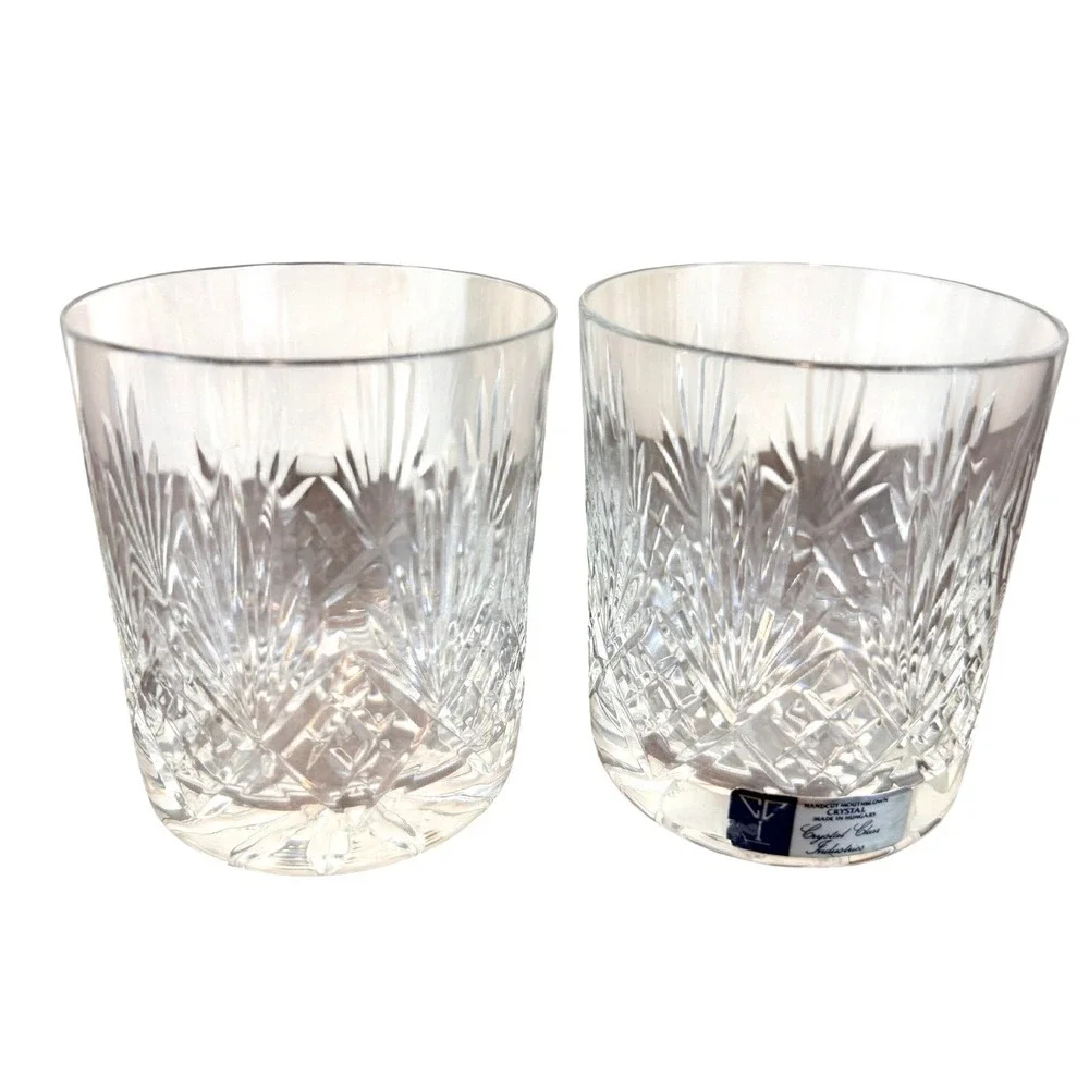 Crystal Clear Industries Set‎ of TWO Essex Double Old Fashioned Glasses 4